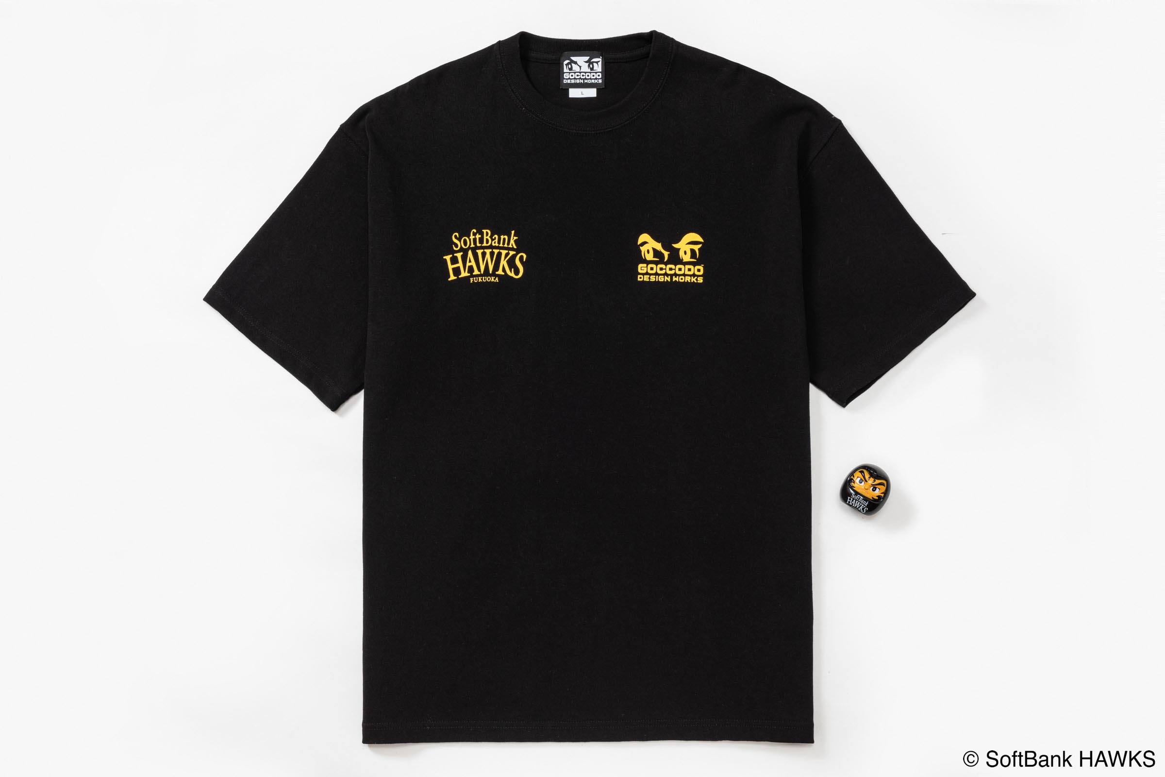 ゴッコ堂 – 福岡ソフトバンクホークス 気合田くんTシャツ＋気合だるまくんセット – HKDSTOY限定