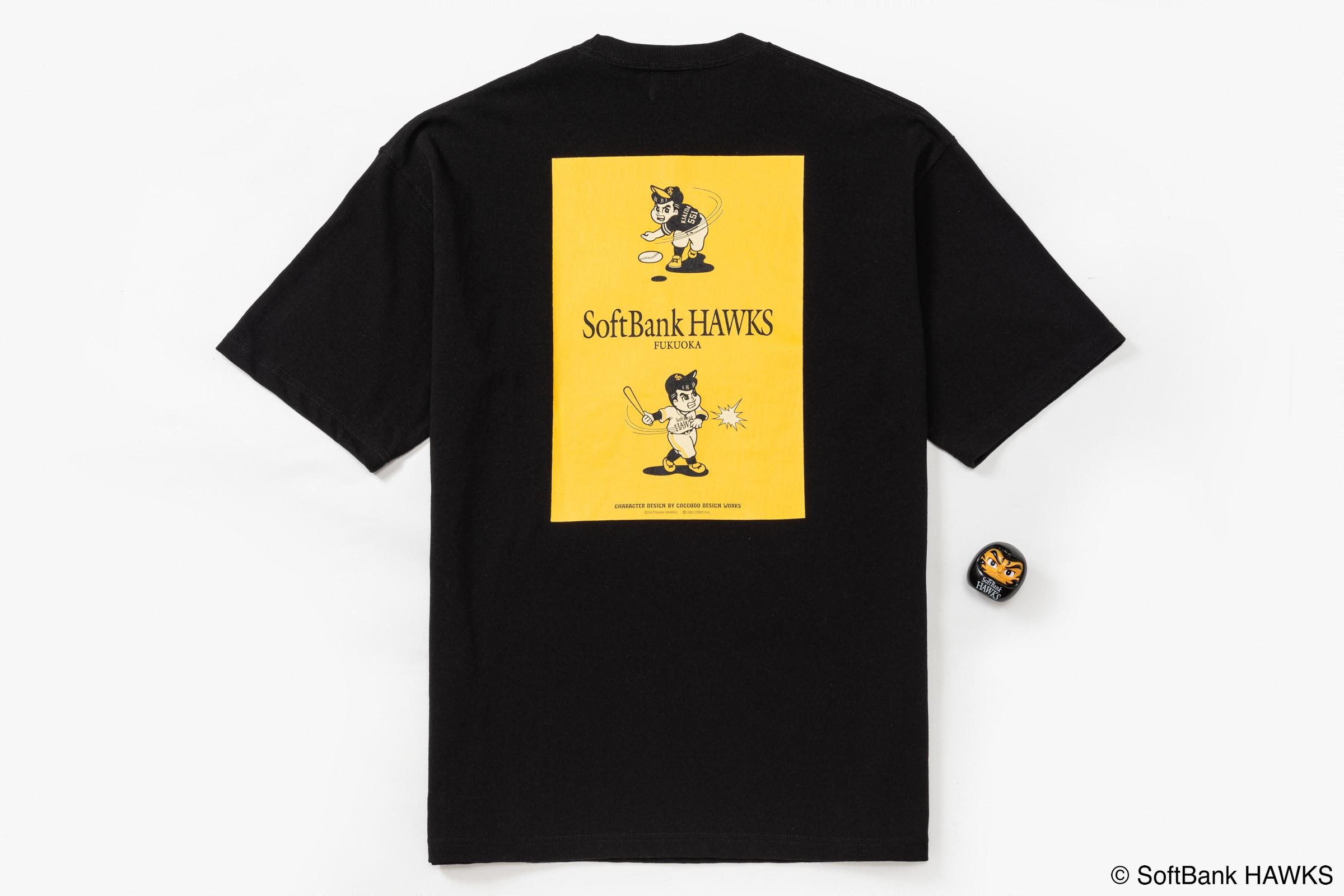 ゴッコ堂 – 福岡ソフトバンクホークス 気合田くんTシャツ＋気合だるまくんセット – HKDSTOY限定