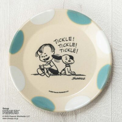MASHICO プレート17cm PEANUTS [Tickle] ライトブルー/ホワイト