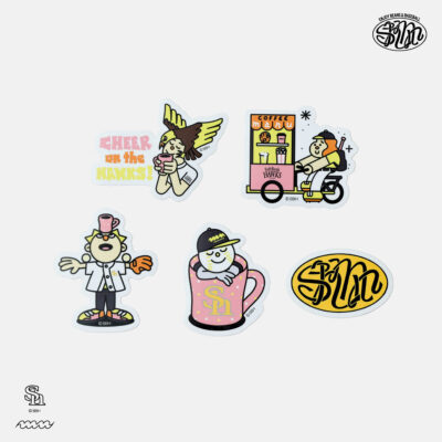 [ホークス/manucoffee] ステッカーセット