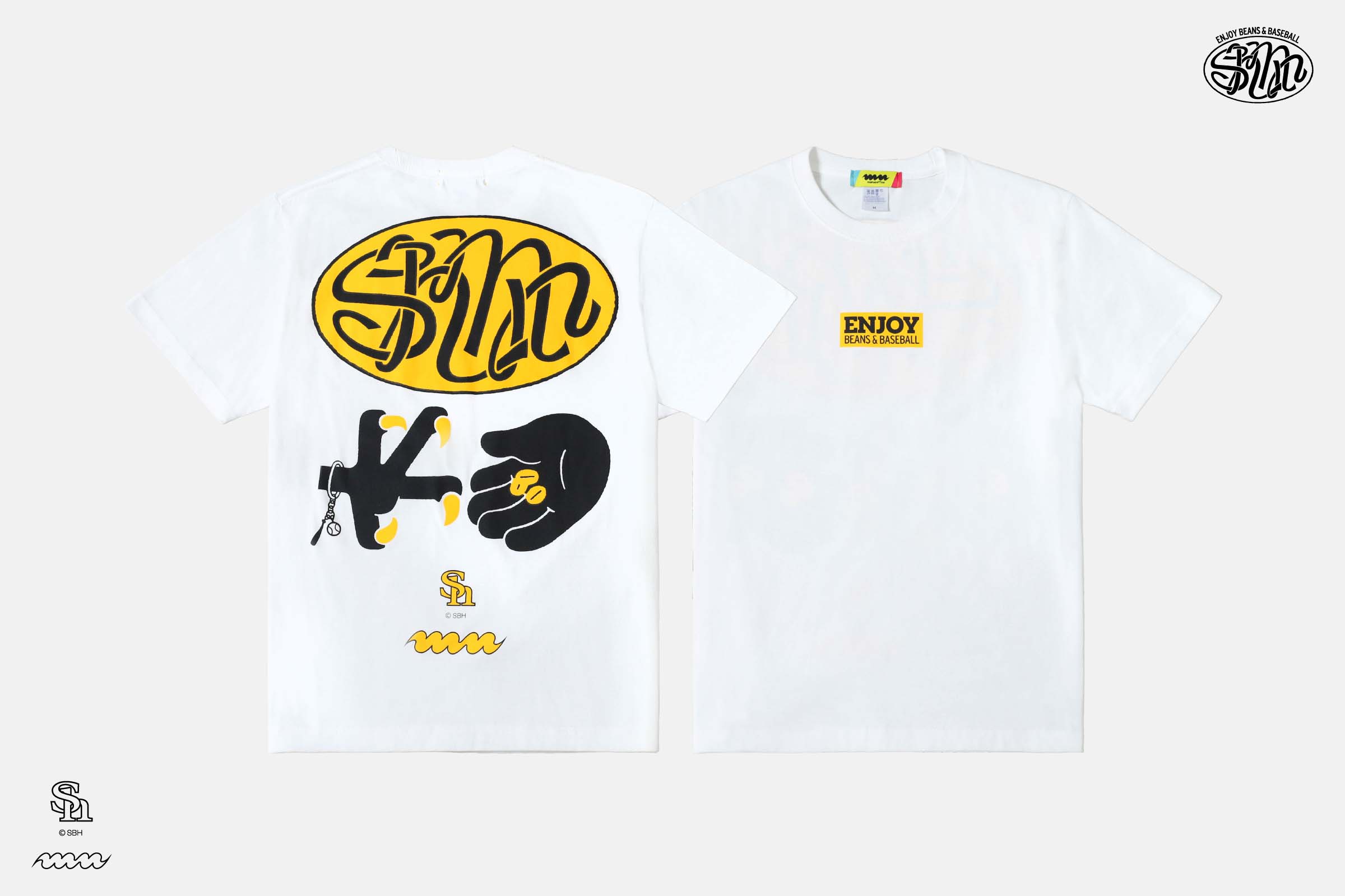 [ホークス/manucoffee] ENJOY B&B Tシャツ WHITE