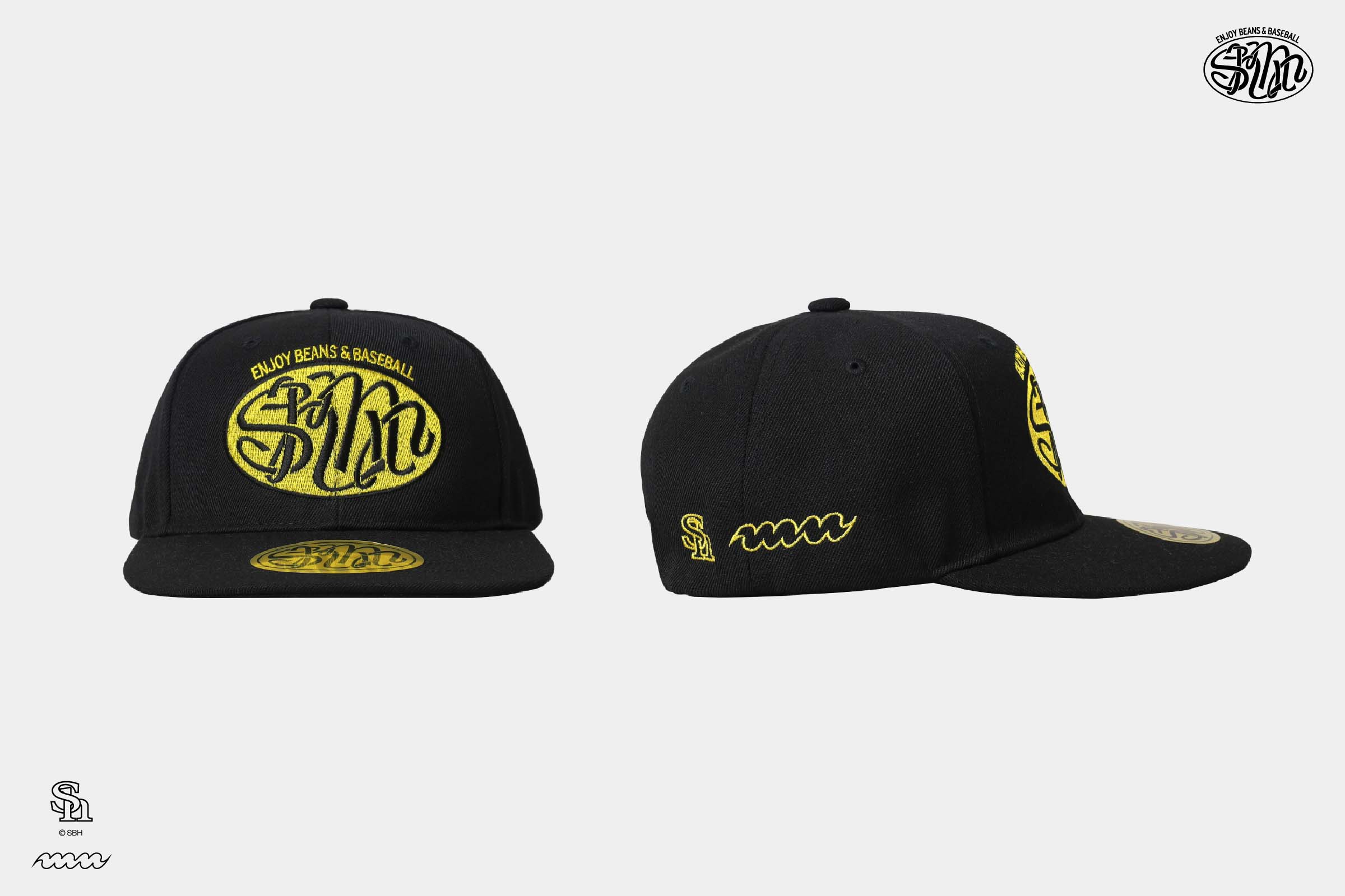 [ホークス/manucoffee] Logo スナップバックキャップ