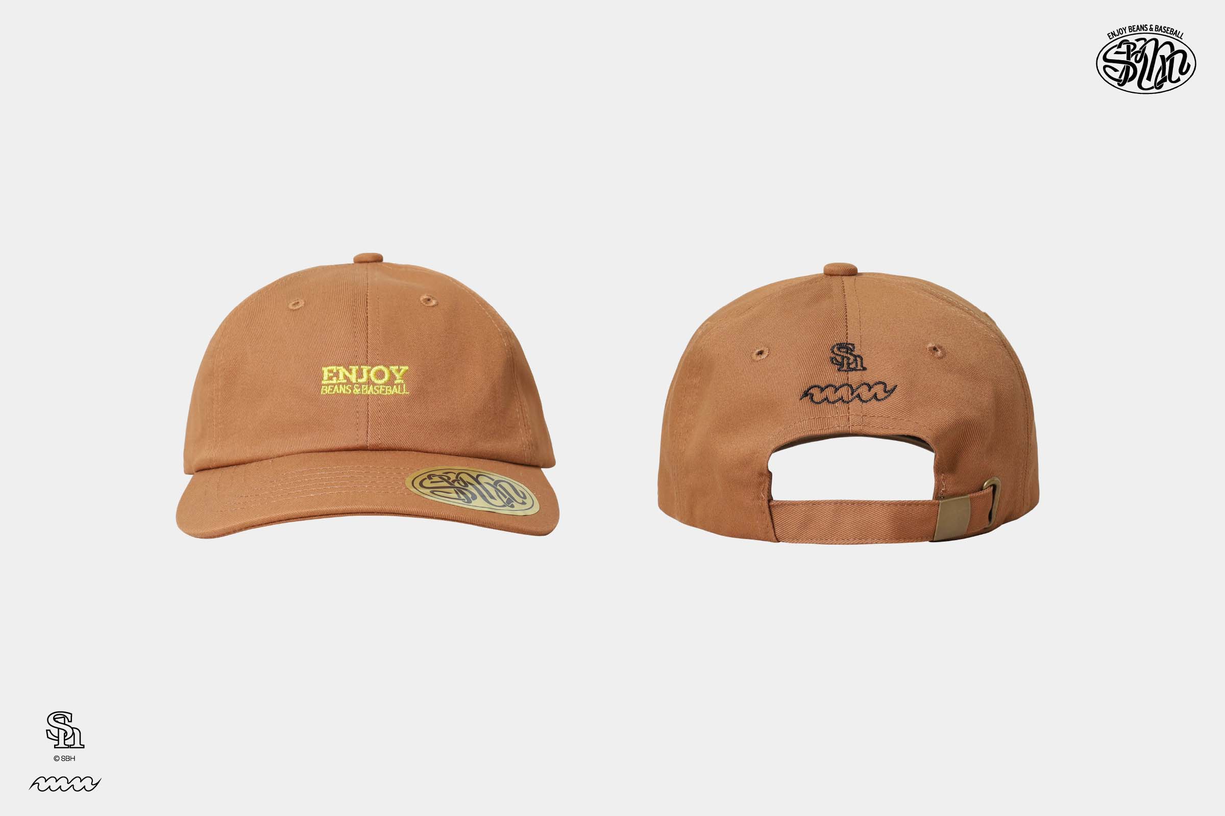 [ホークス/manucoffee] Message ベースボールキャップ CAMEL