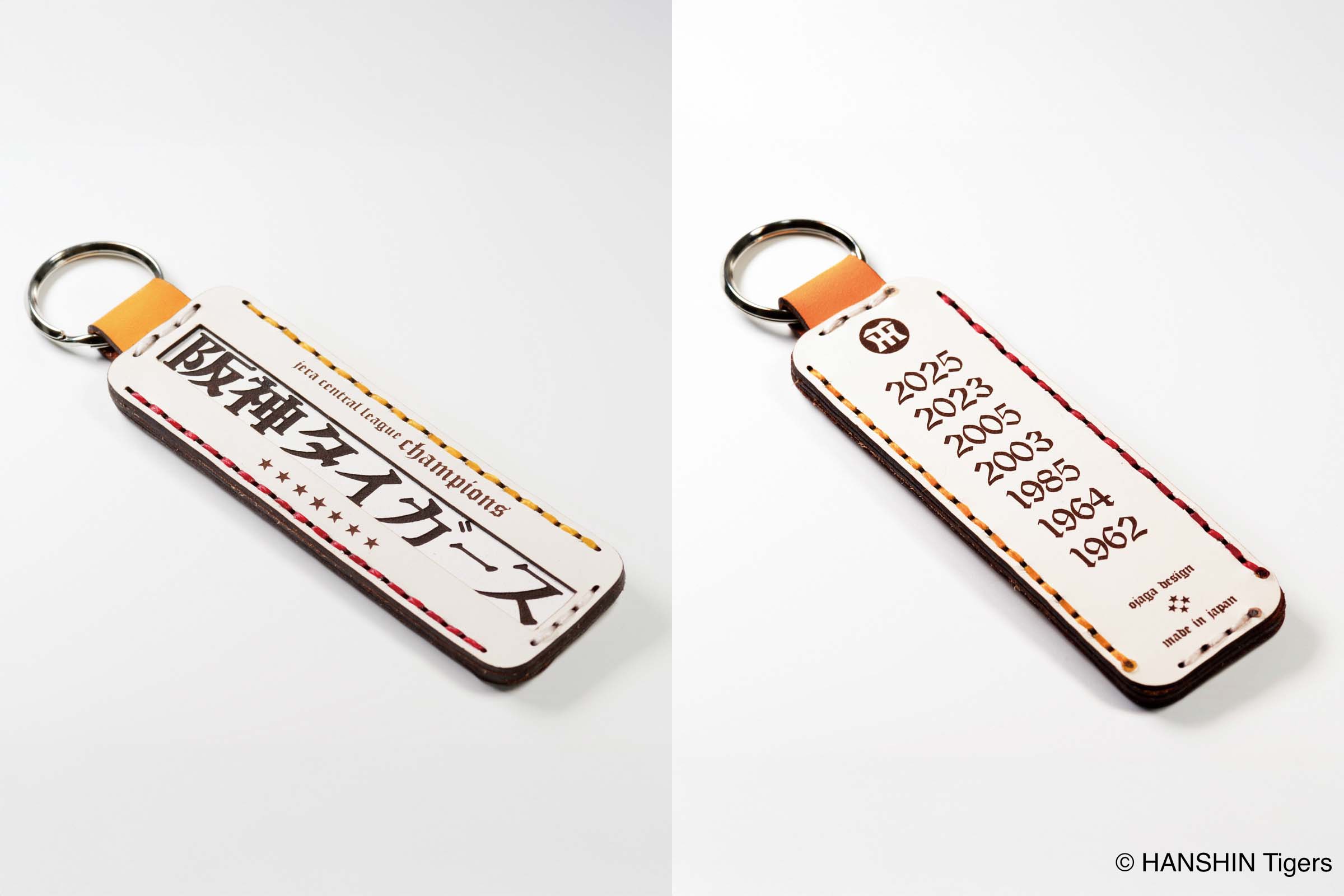 OJAGA DESIGN 阪神タイガース キーホルダー（長四角型）[2025 JERA セ・リーグ優勝記念]
