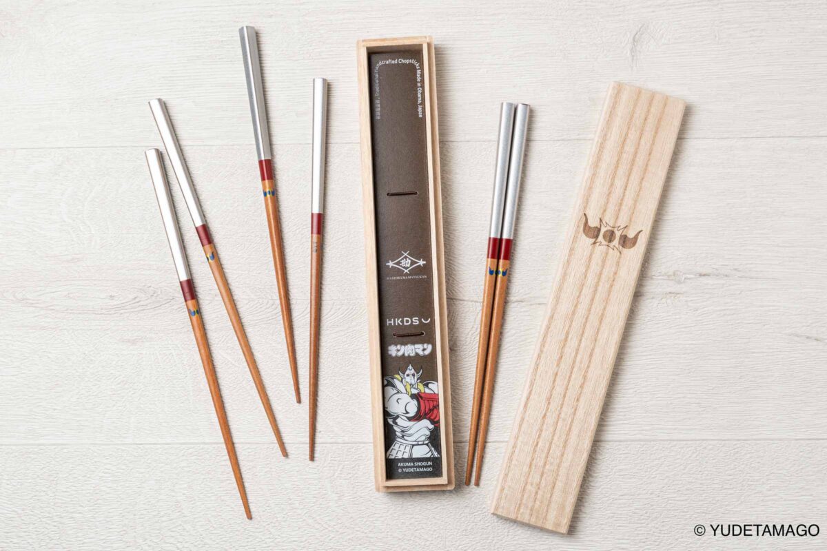 福井県小浜市の箸職人による「若狭産塗箸」の新作キン肉マン「悪魔将軍」のお箸が登場です