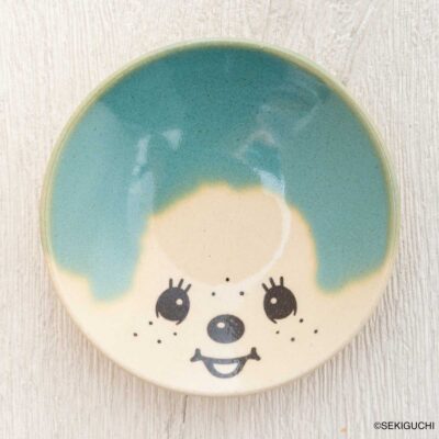 MASHICO 豆皿 モンチッチ ライトブルー（青磁釉）
