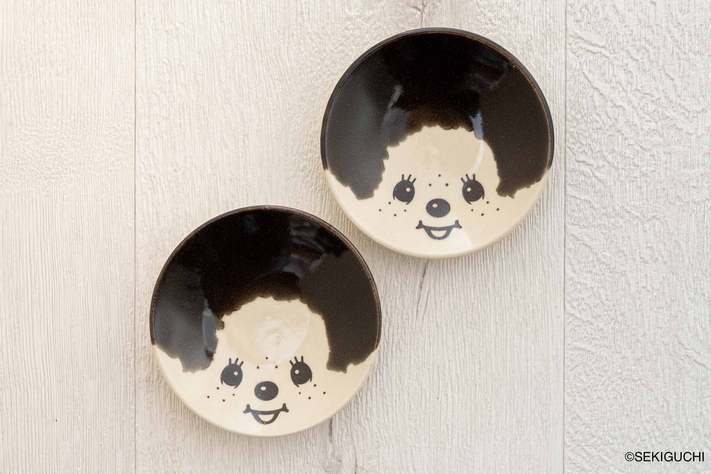 MASHICO 豆皿 モンチッチ ブラック(黒釉)