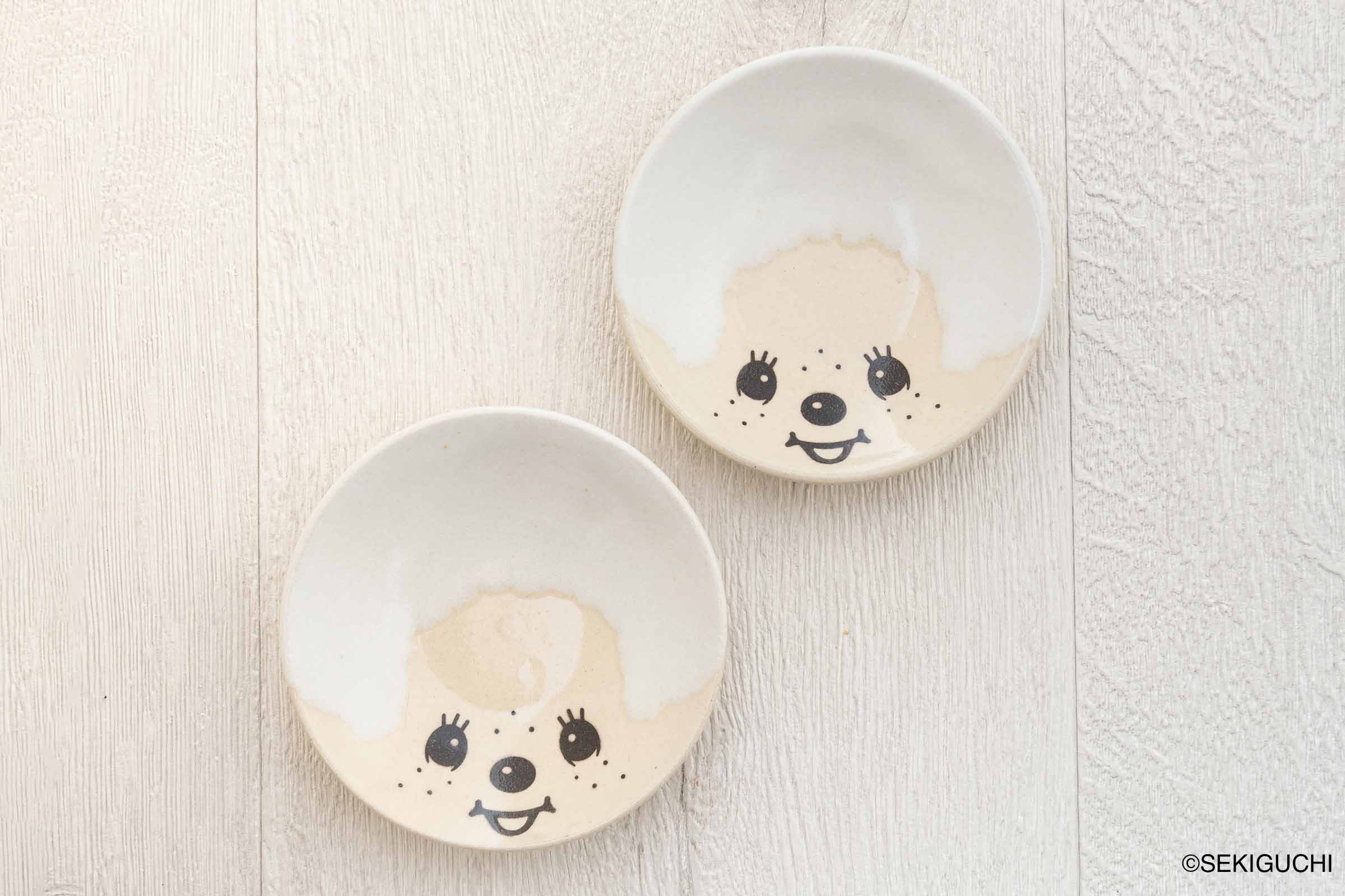 MASHICO 豆皿 モンチッチ ホワイト(糠白釉)