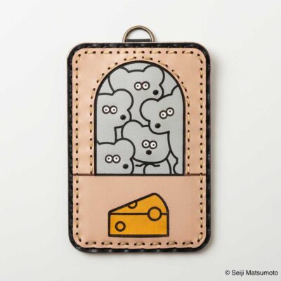 OJAGA DESIGN ねずみのANDY カードケース（ベージュ）
