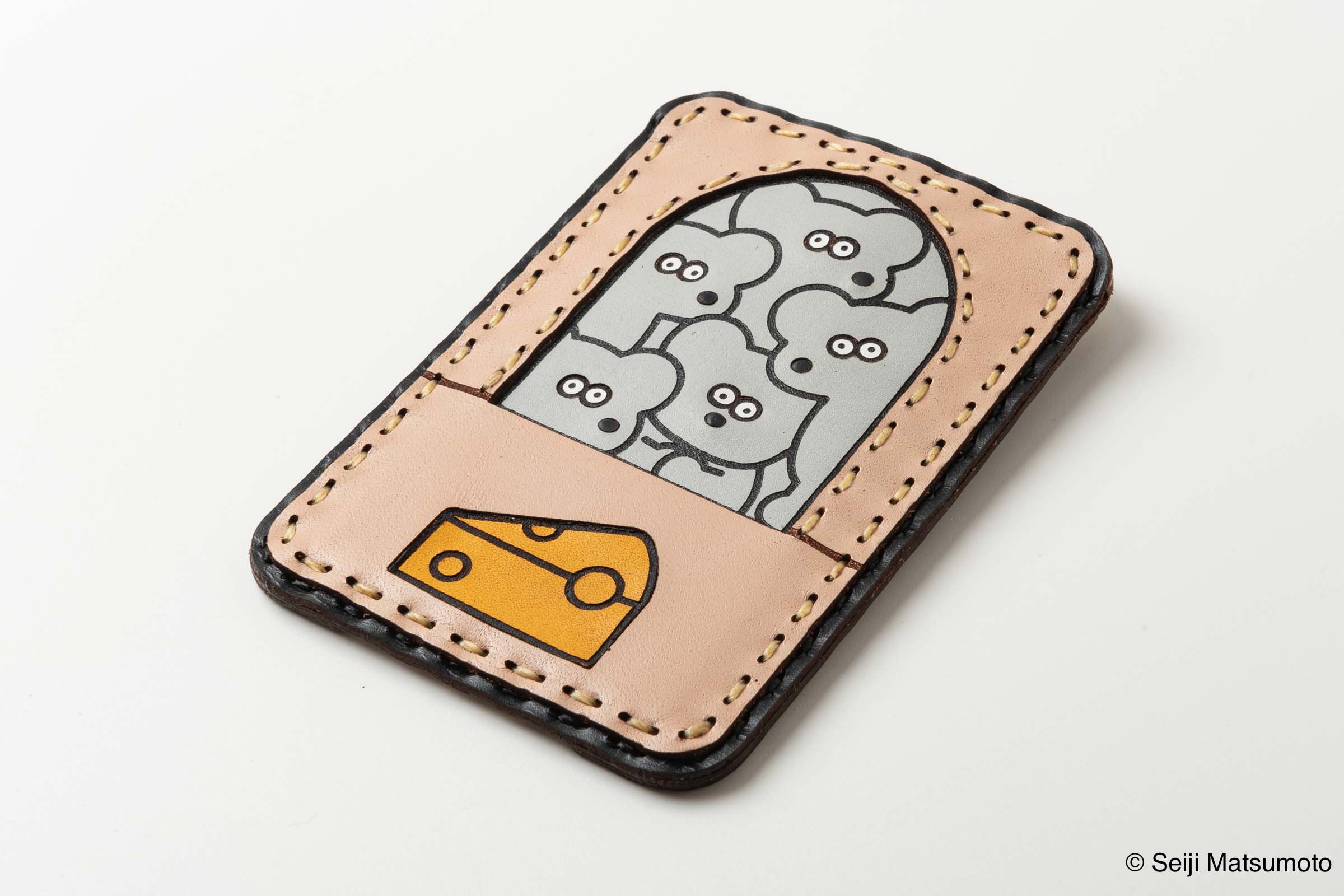 OJAGA DESIGN ねずみのANDY カードケース（ベージュ）