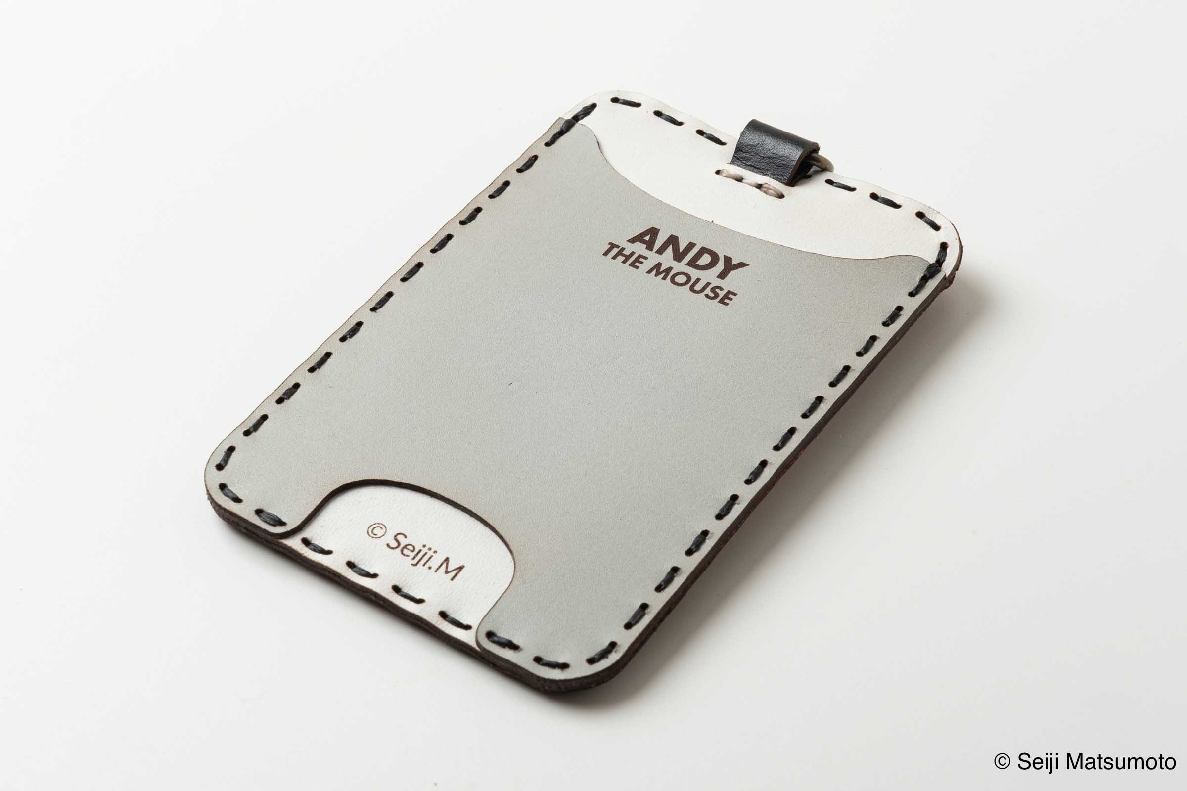 OJAGA DESIGN ねずみのANDY カードケース（ベージュ）