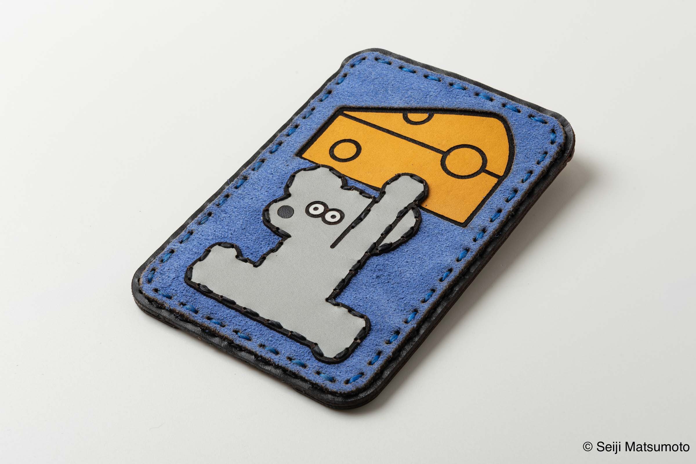 OJAGA DESIGN ねずみのANDY カードケース（ブルー）