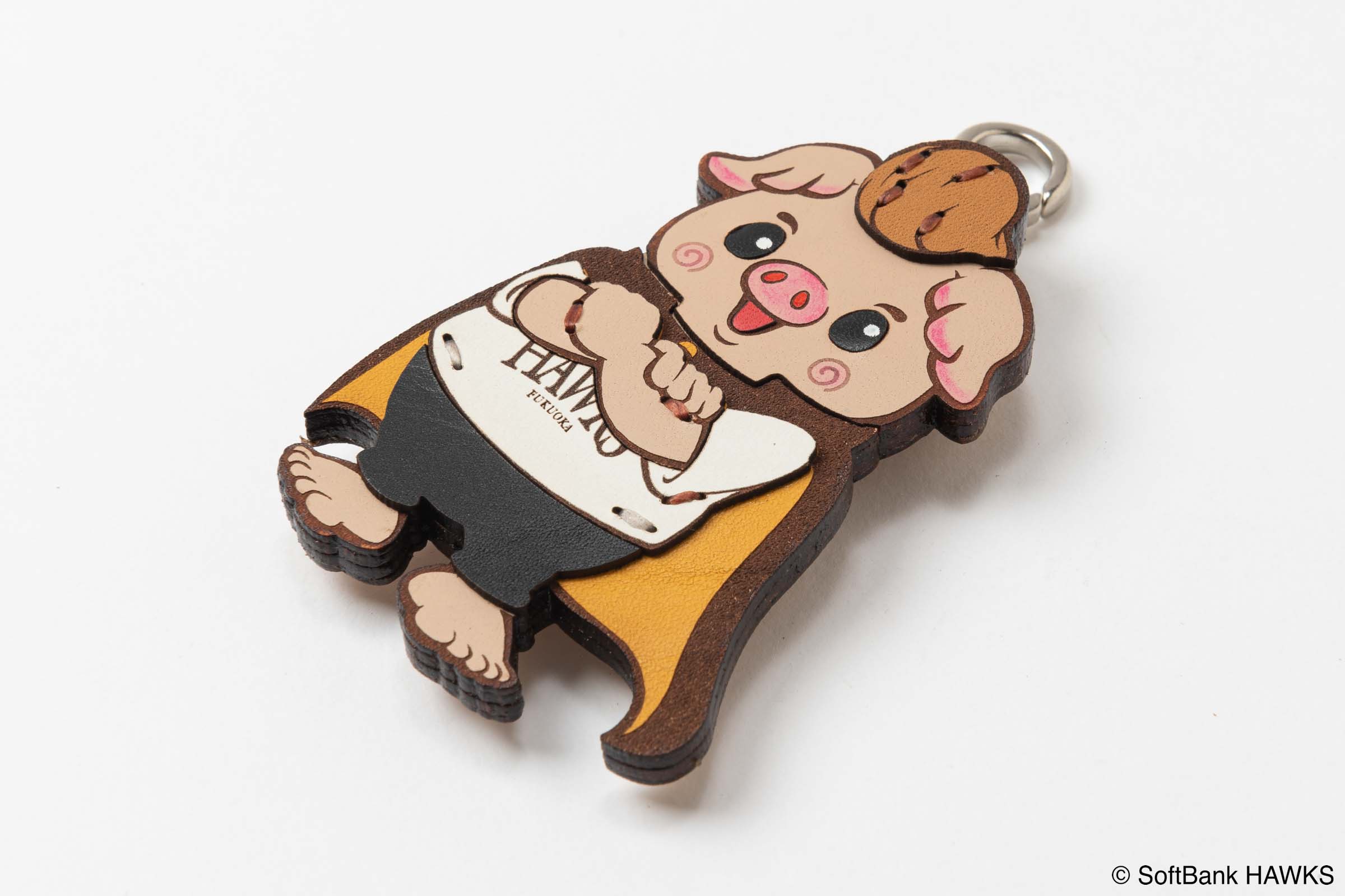 OJAGA DESIGN 福岡ソフトバンクホークス [バリカタ君] キーホルダー